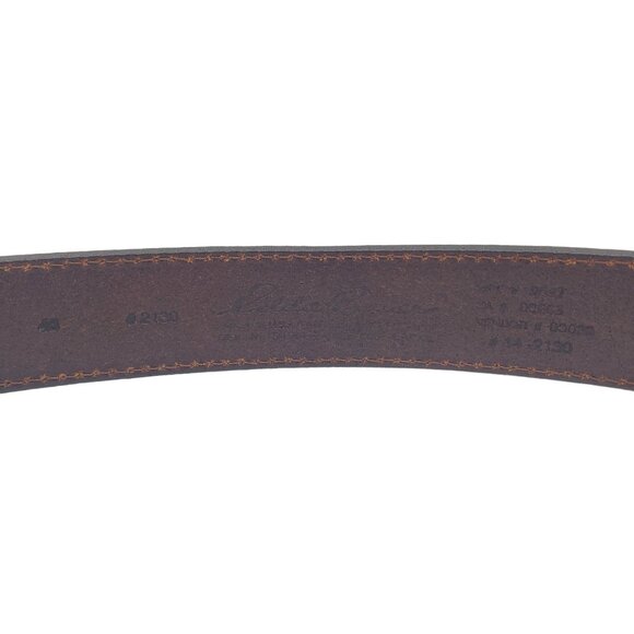 Eddie Bauer Men's Dress Casual Belt Size 48 #2130 Brown Italian Leather - Picture 10 of 16
